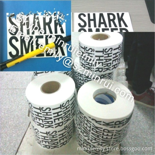 Custom Big Size Can Not Remove Permanent Eggshell Stickers With Black Printing